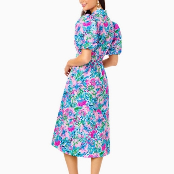 Lilly Pulitzer Tassie Puff-Sleeve Midi Dress - Picture 6 of 15